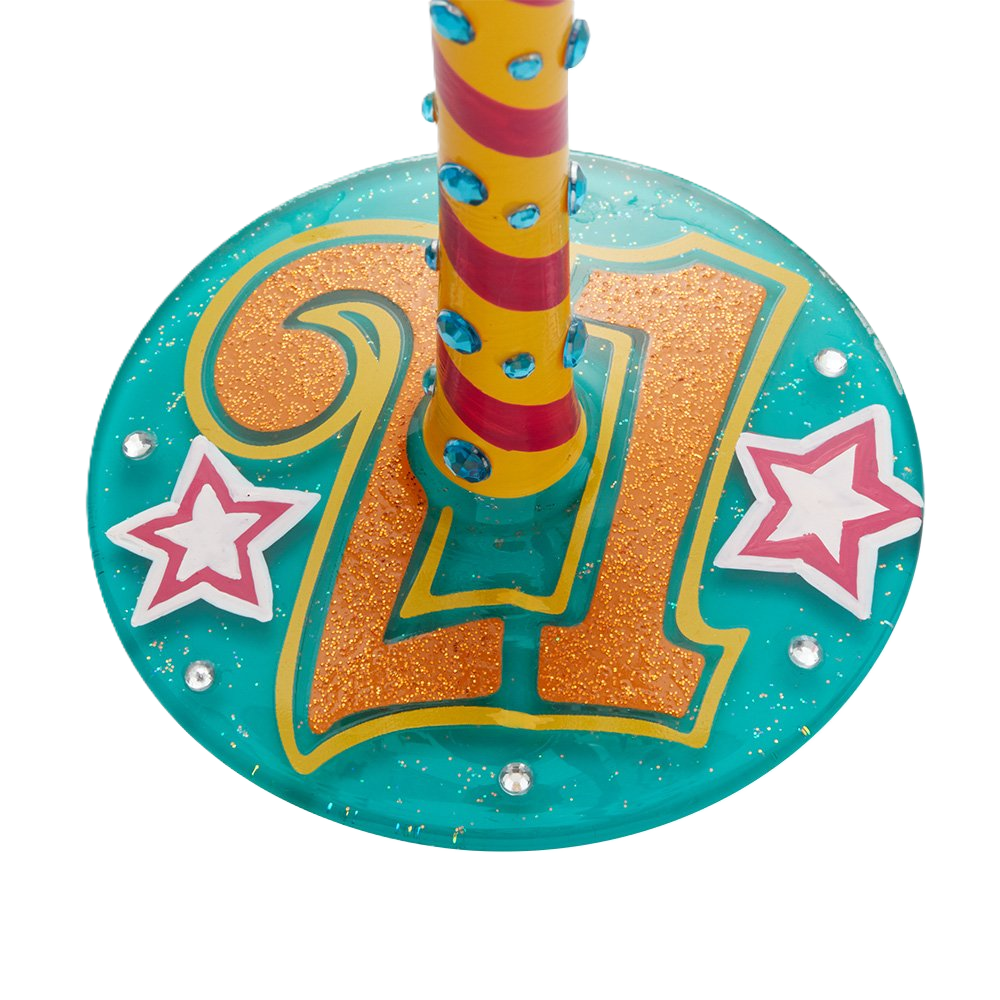 Happy 21st Birthday Wine Glass - Afbeelding 3