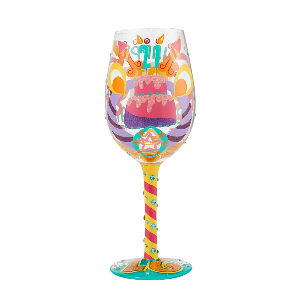 Happy 21st Birthday Wine Glass - Afbeelding 4