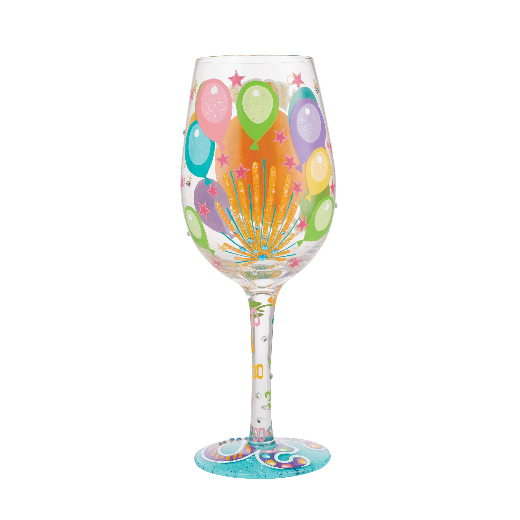 Happy 30th Birthday Wine Glass - Afbeelding 3