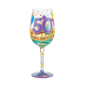 Happy 50th Birthday Wine Glass