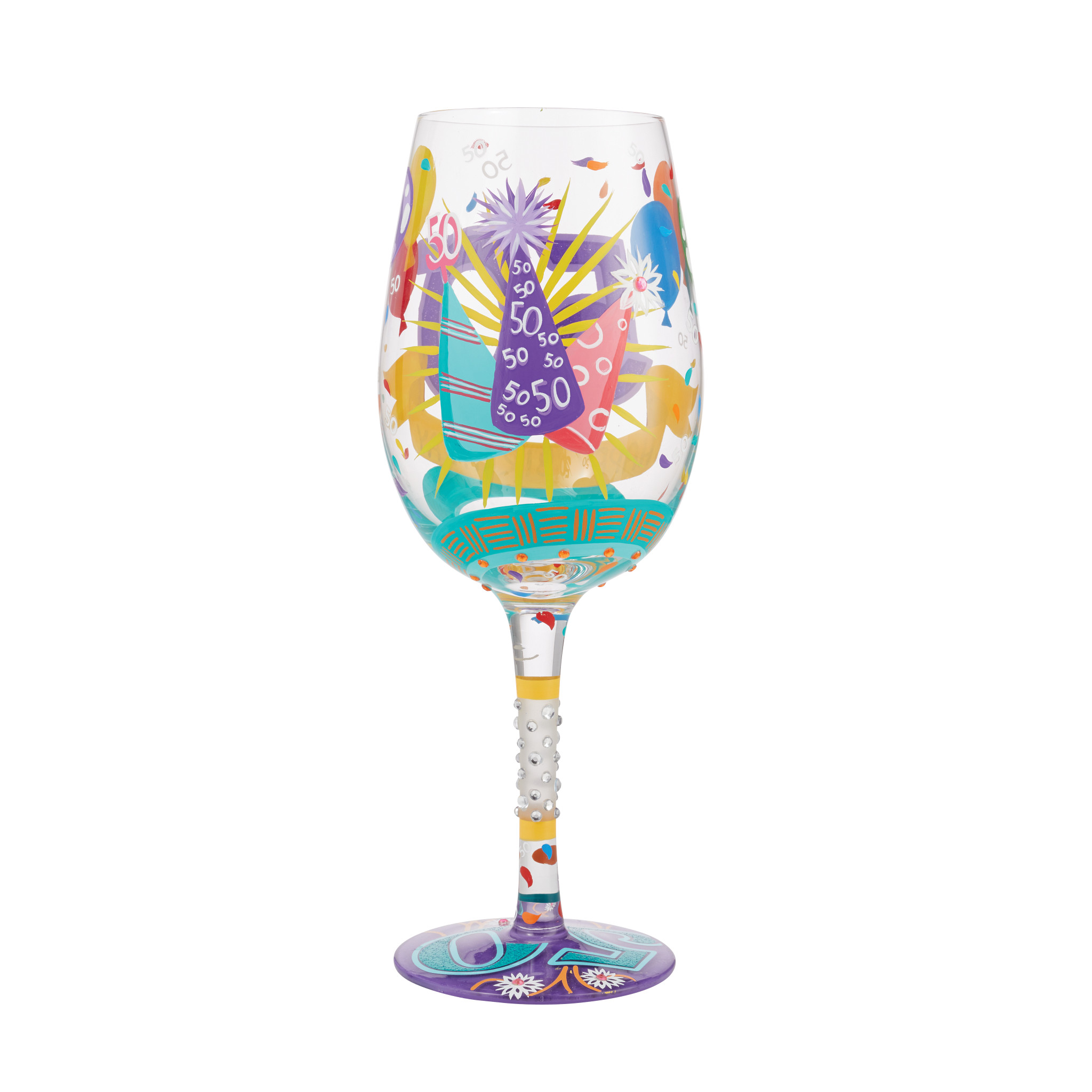 Happy 50th Birthday Wine Glass - Afbeelding 4