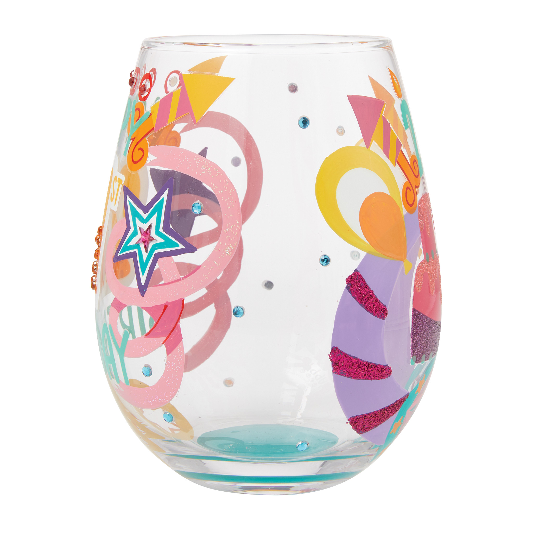 Happy 21st Birthday Stemless Wine Glass - Afbeelding 3