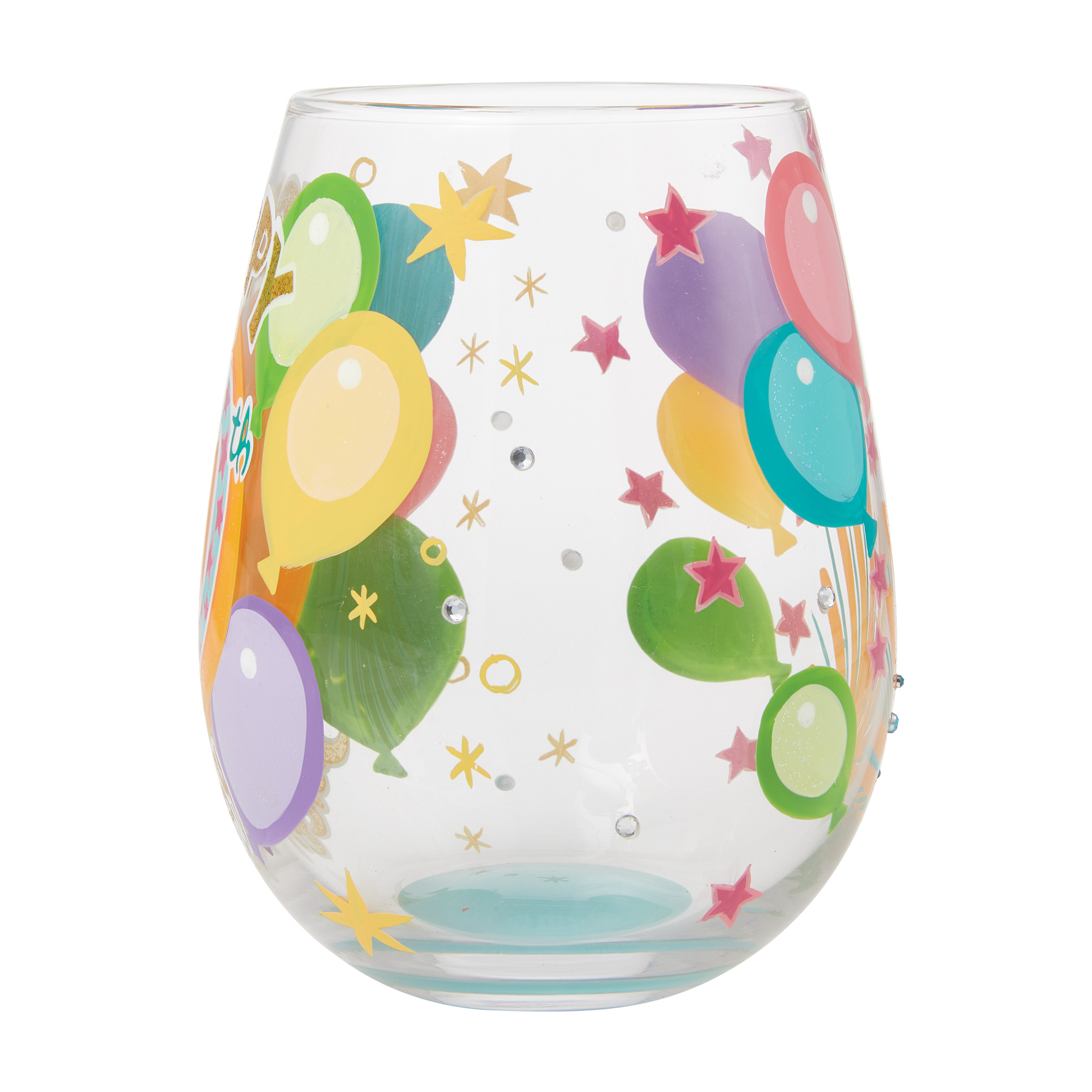 Happy 30th Birthday Stemless Wine Glass - Afbeelding 3