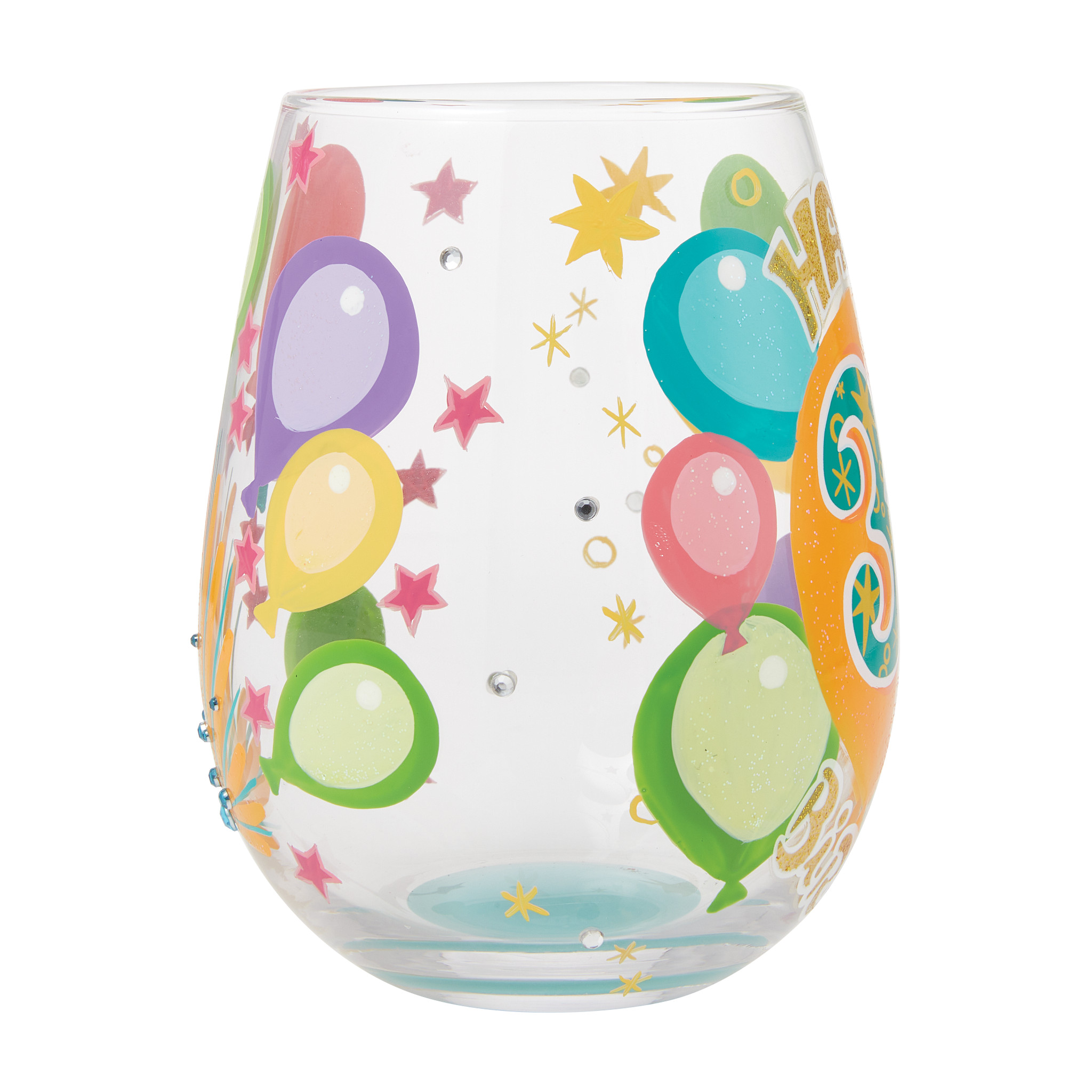 Happy 30th Birthday Stemless Wine Glass - Afbeelding 5