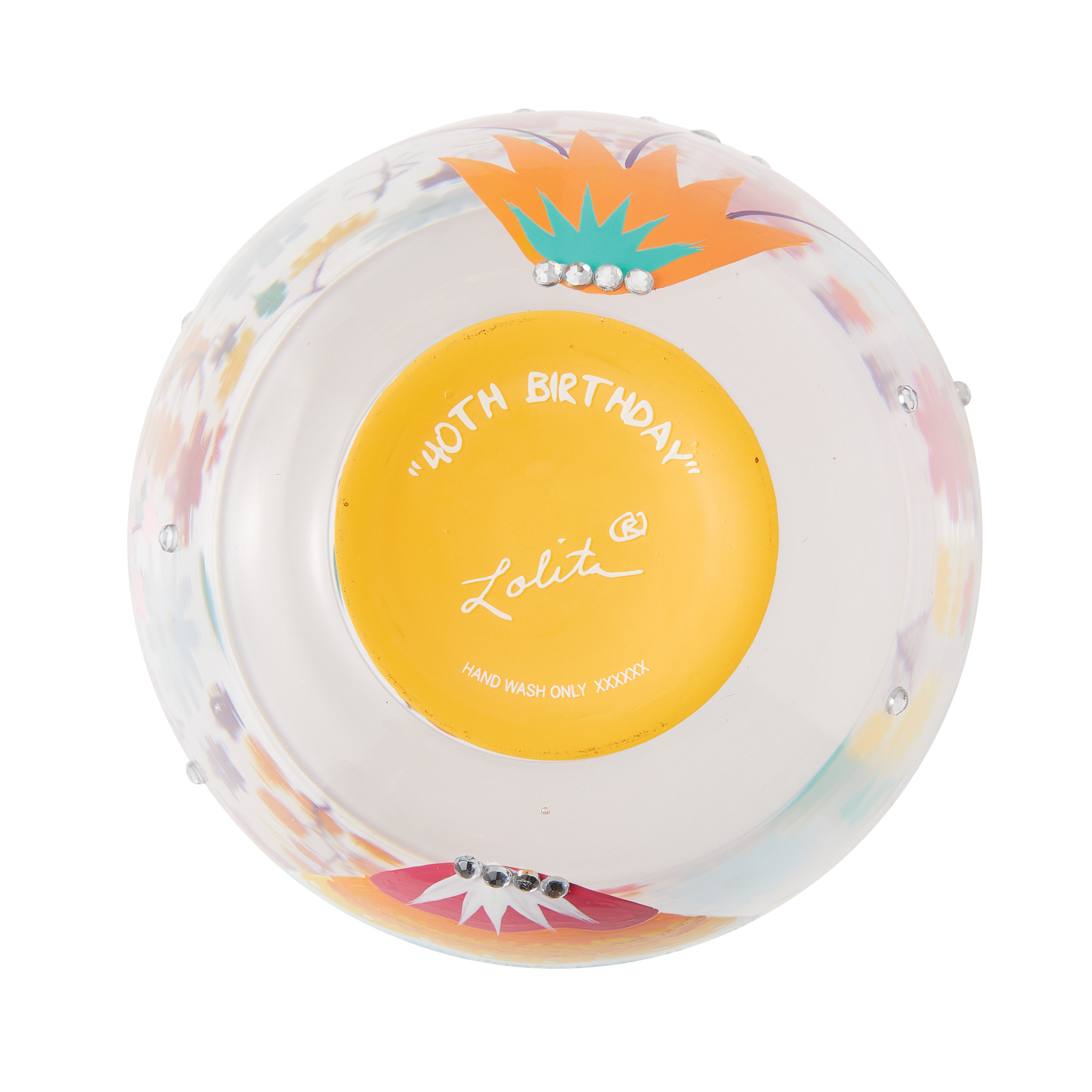 Happy 40th Birthday Stemless Wine Glass - Afbeelding 6