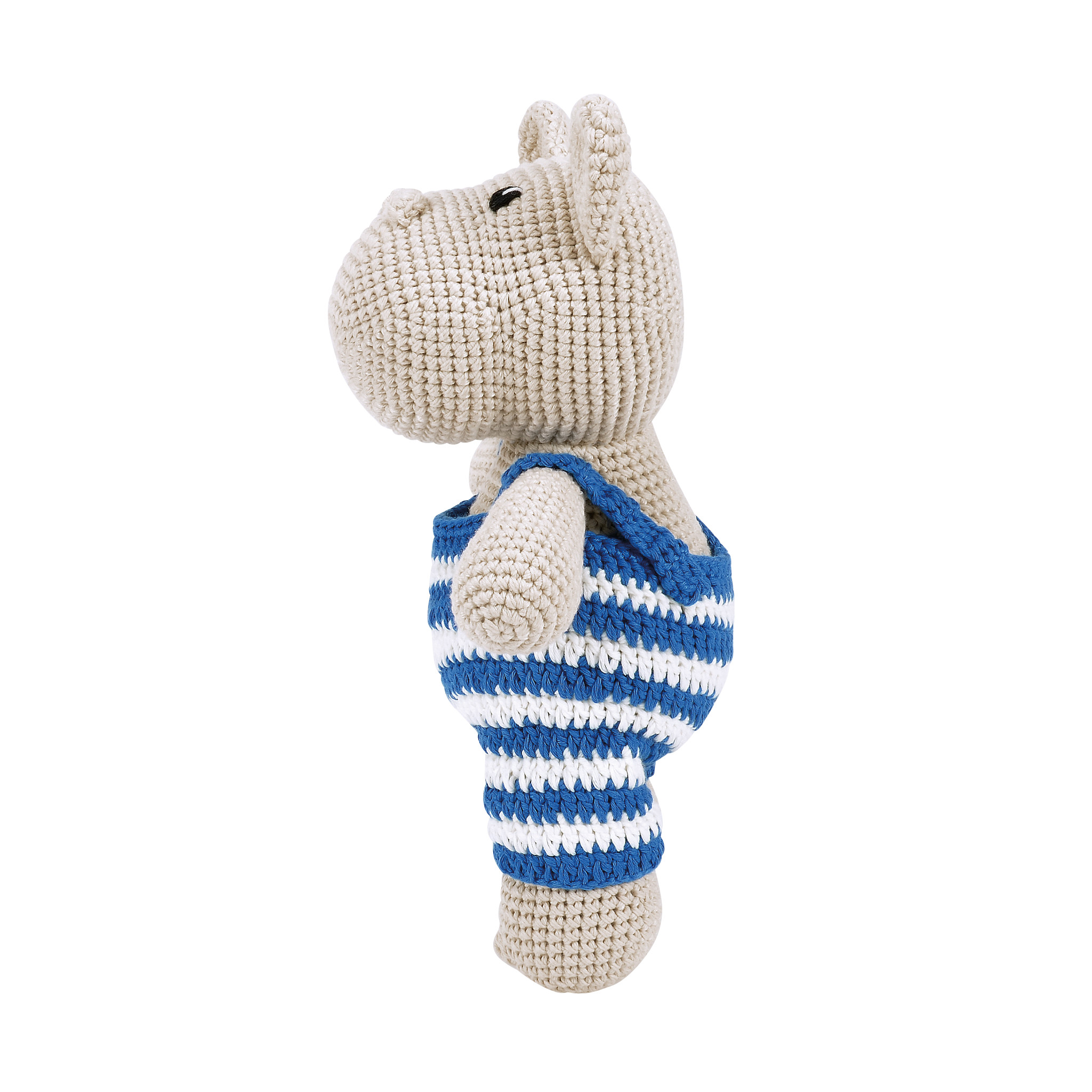 James the Hippo Soft Toy by Woolie - Afbeelding 2