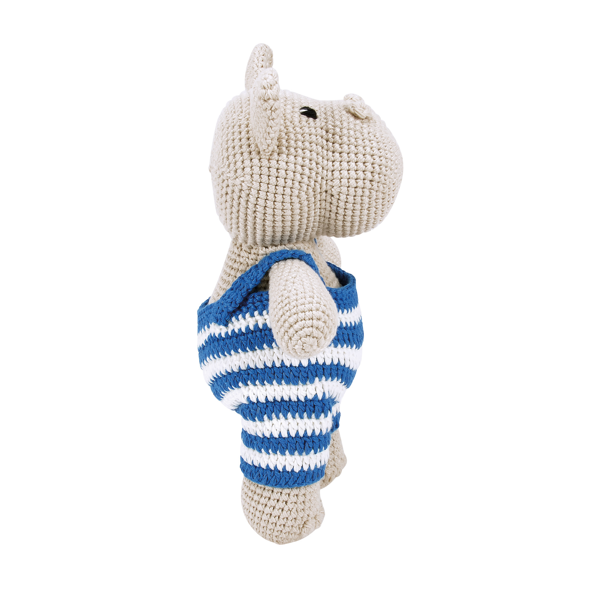 James the Hippo Soft Toy by Woolie - Afbeelding 4