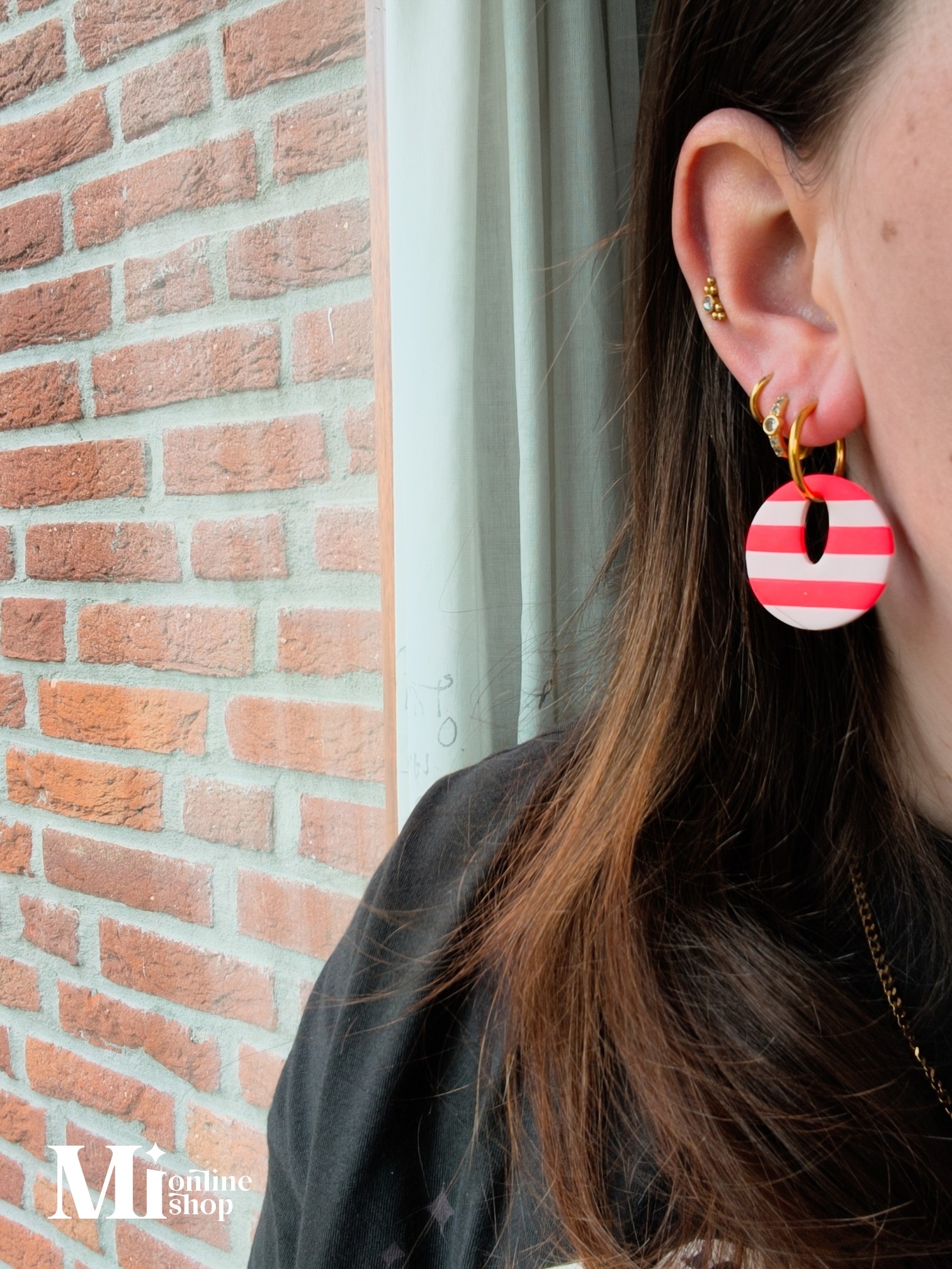 Loïs Stripe Oorbellen - Afbeelding 3