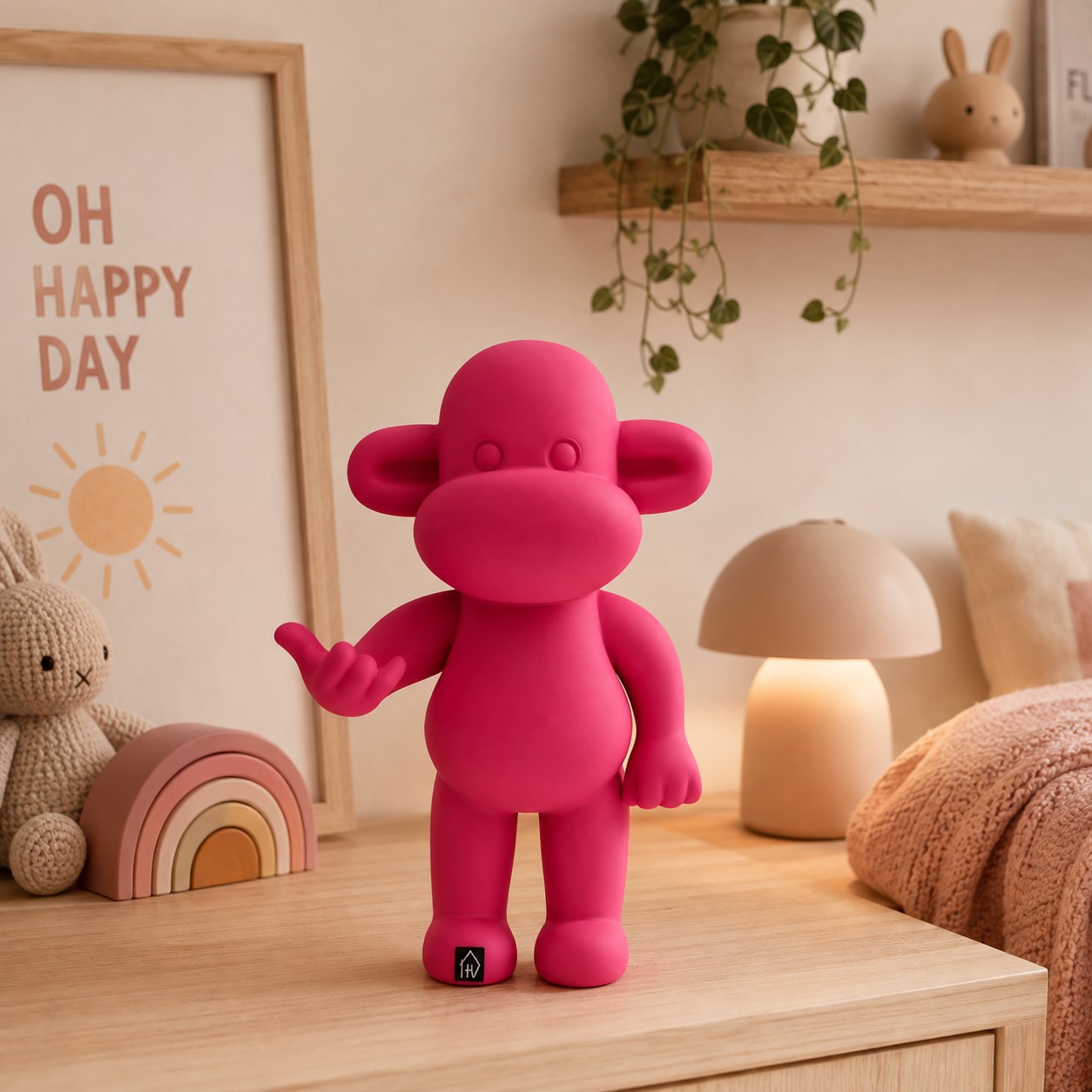 Decoratie Aap Roze - Afbeelding 2