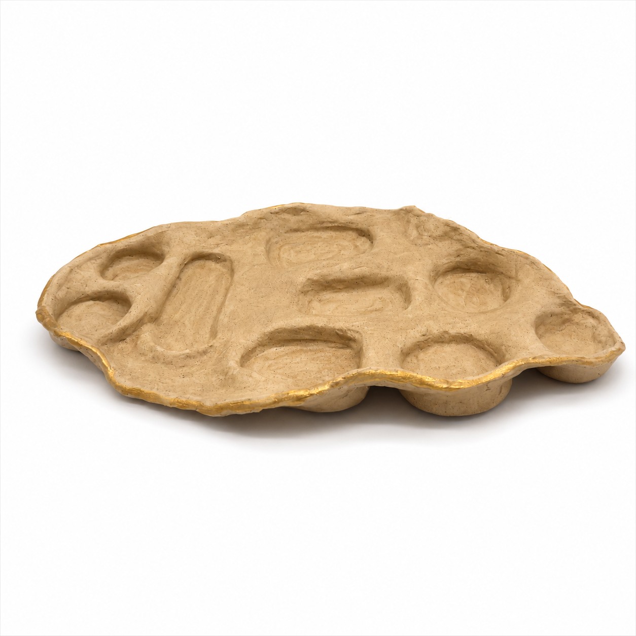 ArtORO Handgemaakte Tapasschaal Beige en Goud - Afbeelding 5