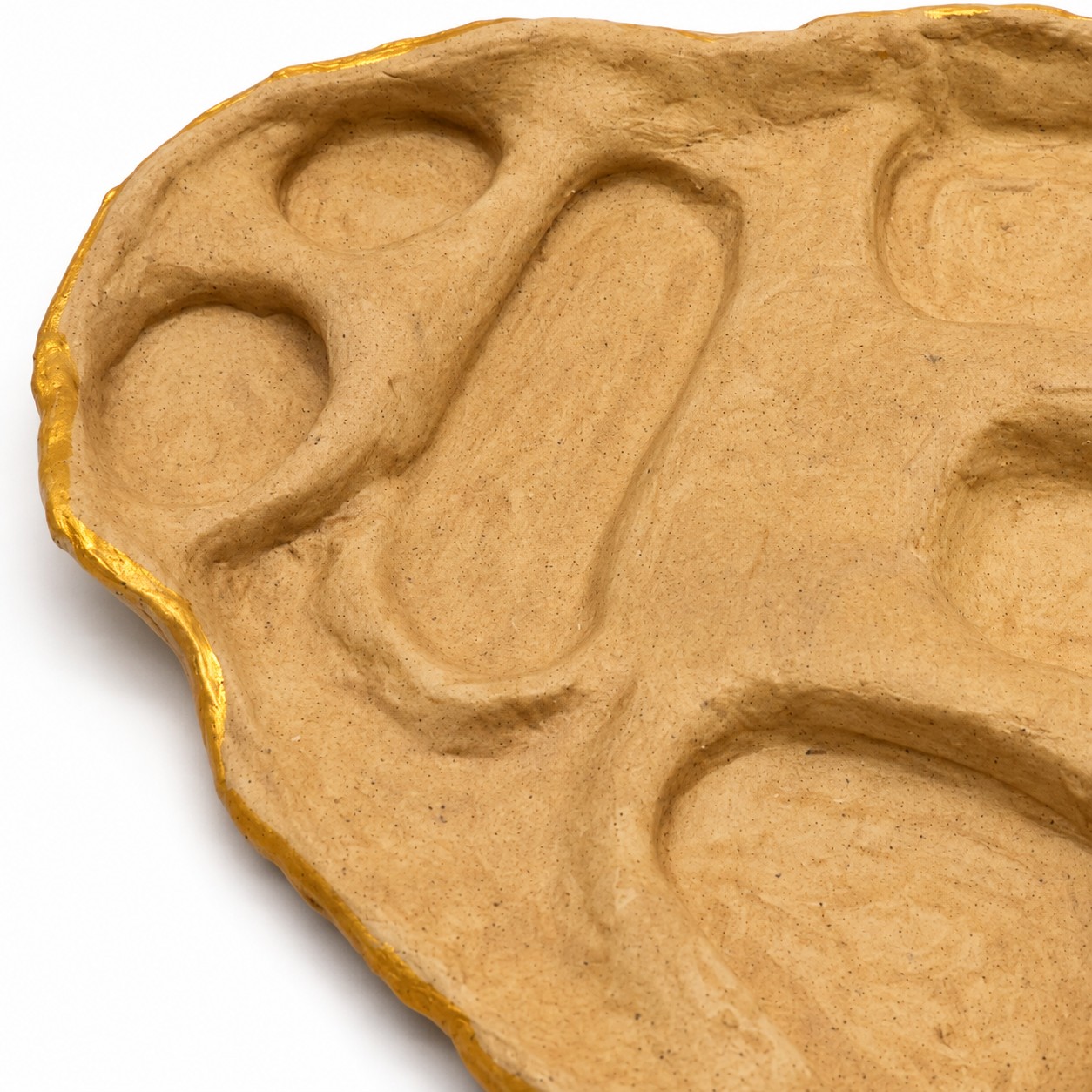 ArtORO Handgemaakte Tapasschaal Beige en Goud - Afbeelding 9