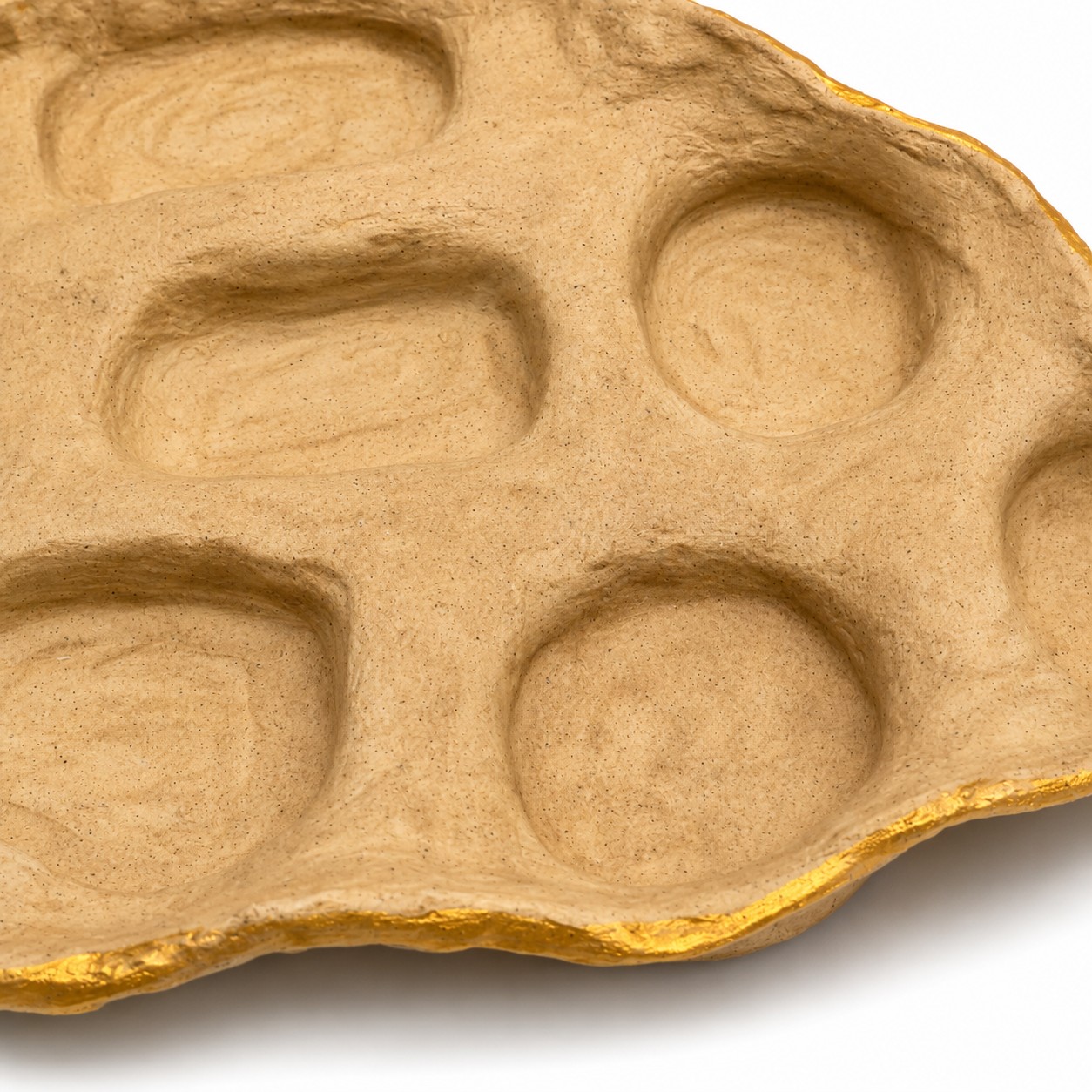 ArtORO Handgemaakte Tapasschaal Beige en Goud - Afbeelding 8