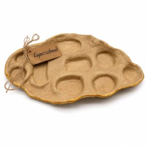 ArtORO Handgemaakte Tapasschaal Beige en Goud