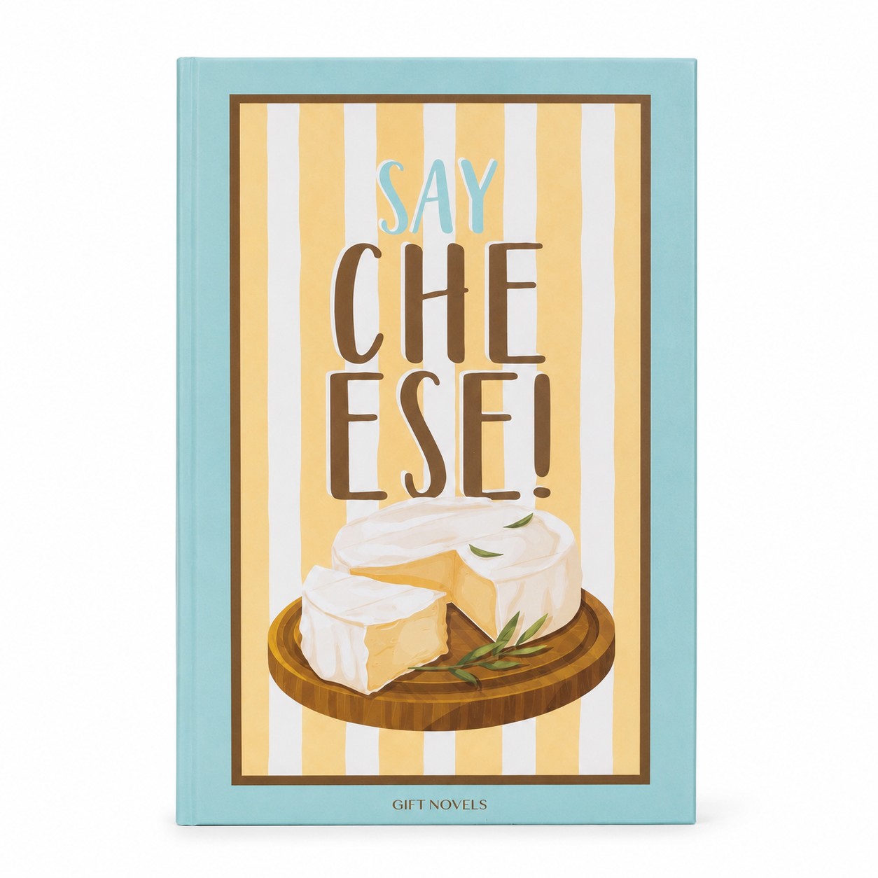 Easy Life Gift Novels Say Cheese kaasmessenset 3-delig in lichtblauwe boekverpakking