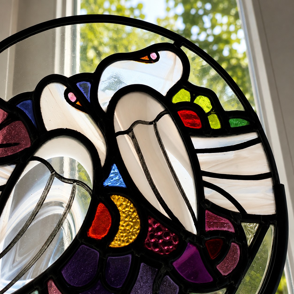 Handgemaakt Glas-in-Lood Duifjes | Atelier Geert Cooijmans - Afbeelding 4