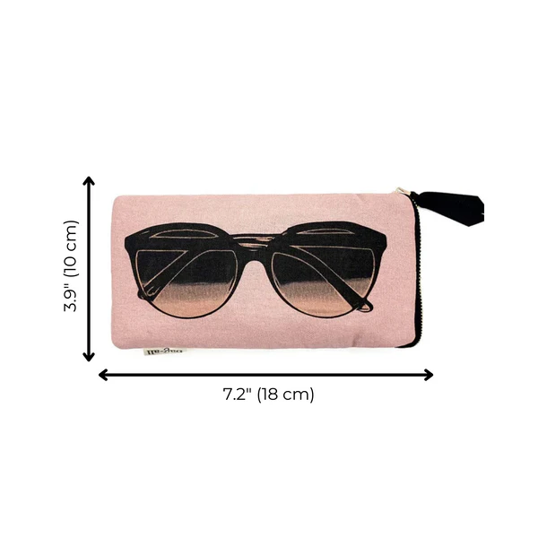Bag-all Glasses Case with Outside Pocket Pink Blush - Afbeelding 4