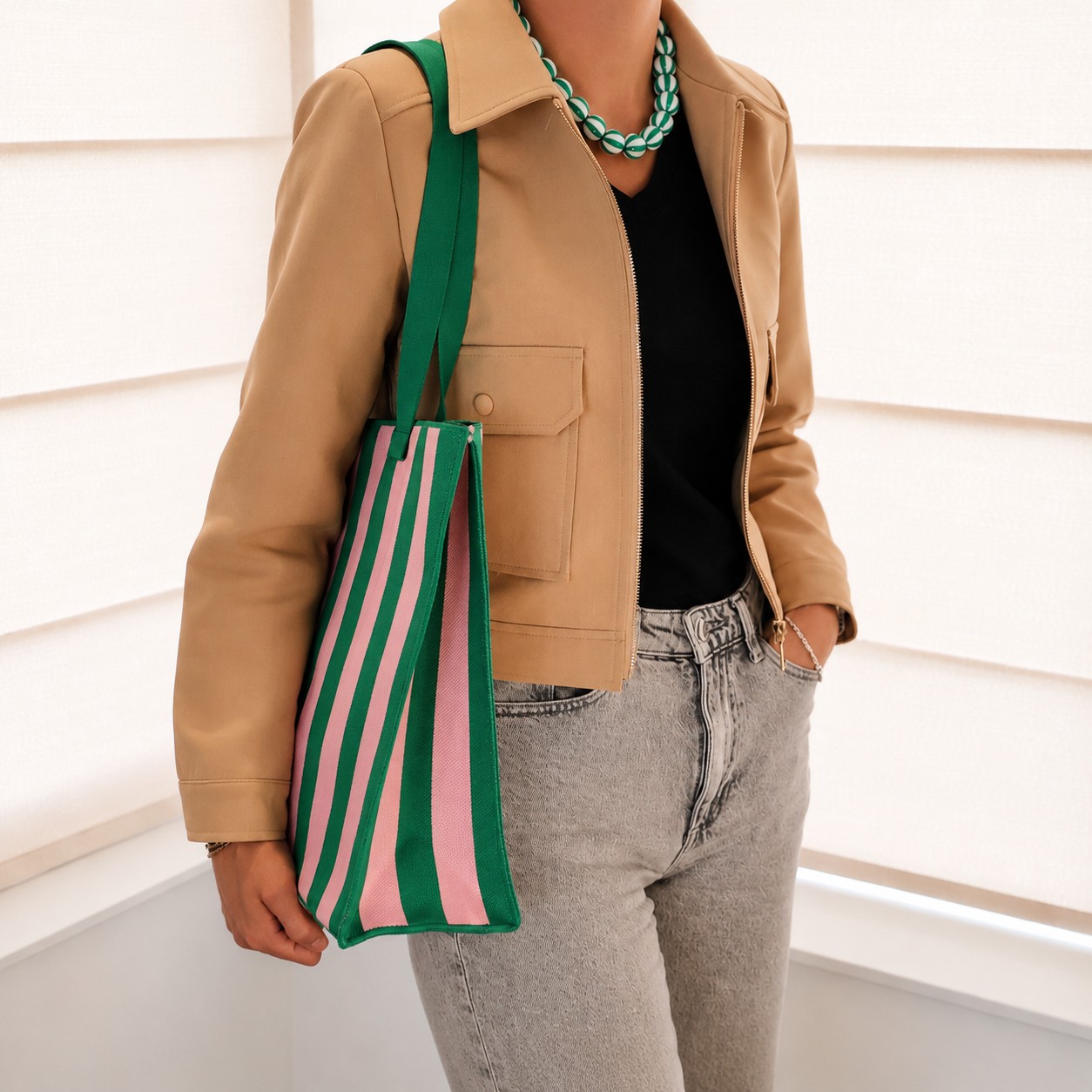 Gestreepte Shopper | Kleurencollectie - Afbeelding 6