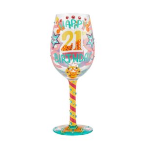 Happy 21st Birthday Wine Glass