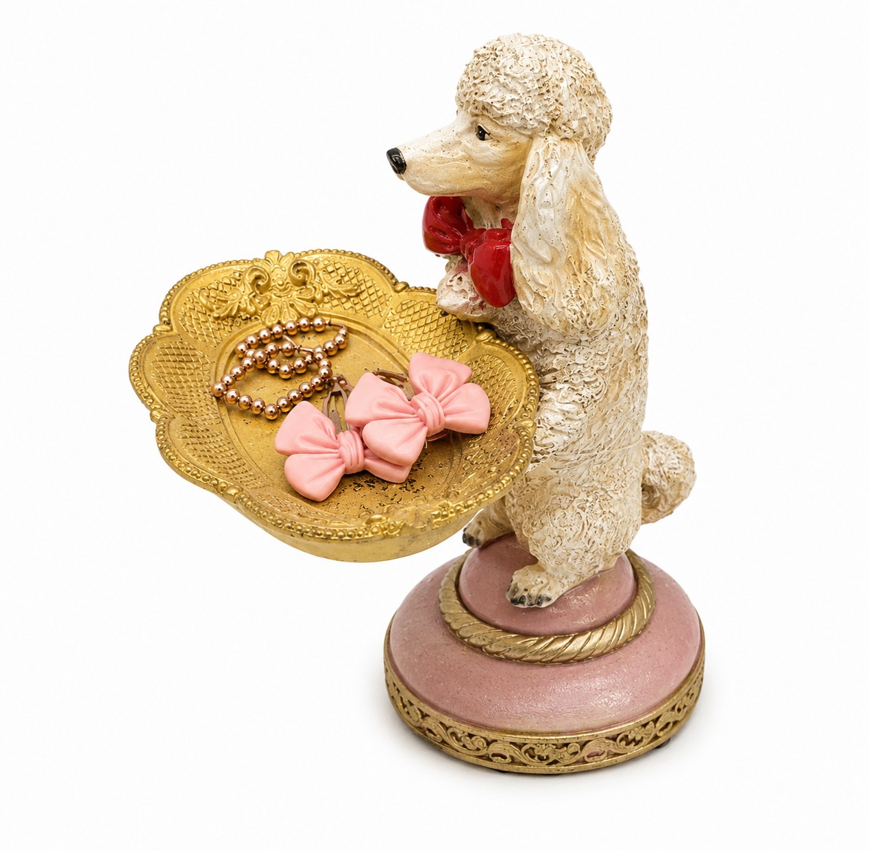 Clayre & Eef Decoratie Hond met Schaaltje - Afbeelding 2