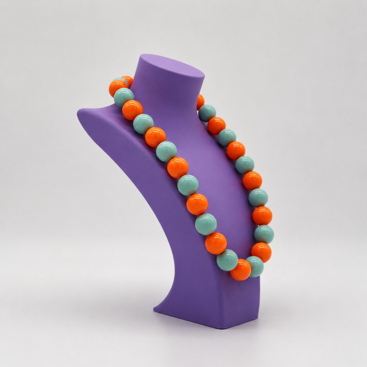 Statement Kralenketting Oranje Mintgroen - Afbeelding 4