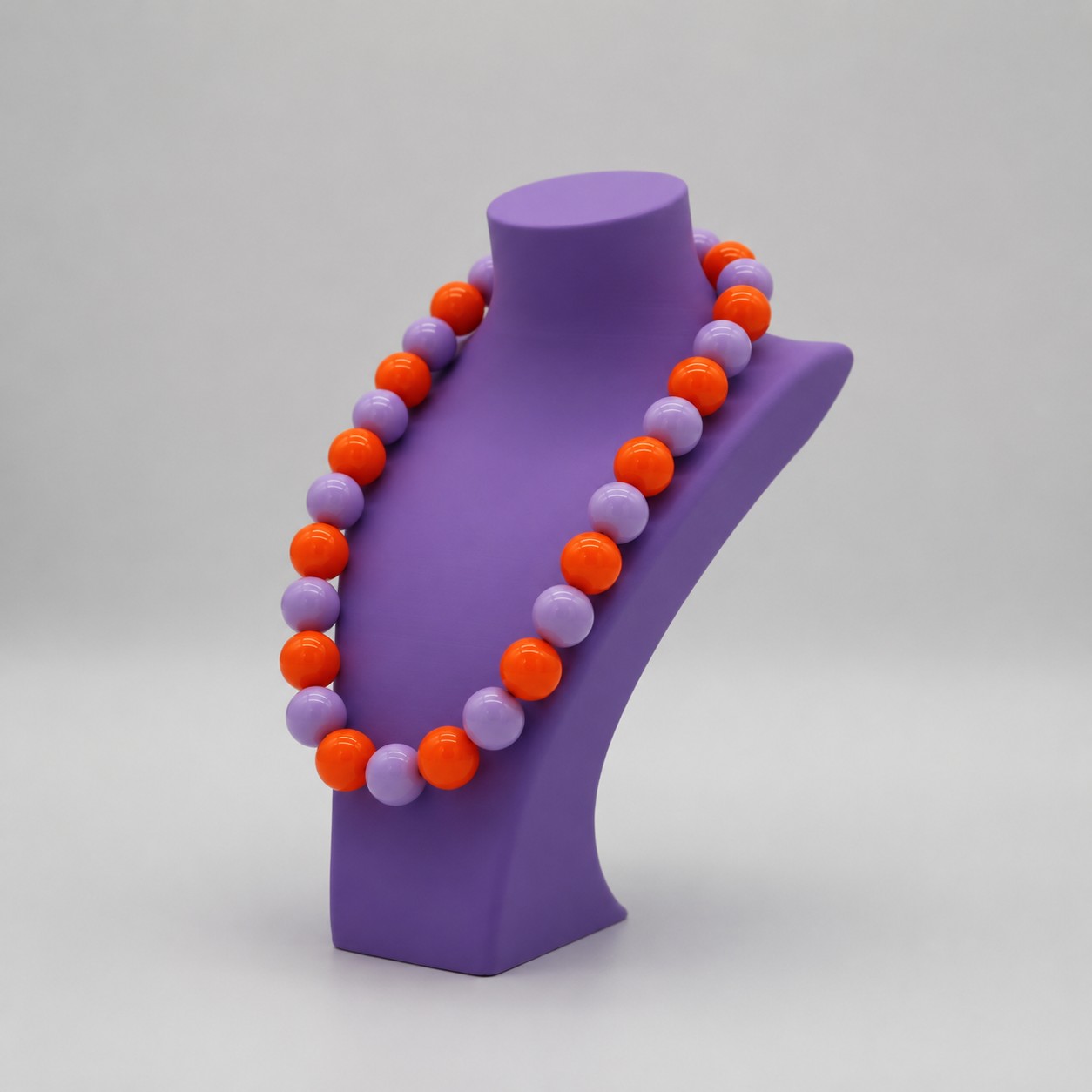 Statement Kralenketting Oranje Paars - Afbeelding 3