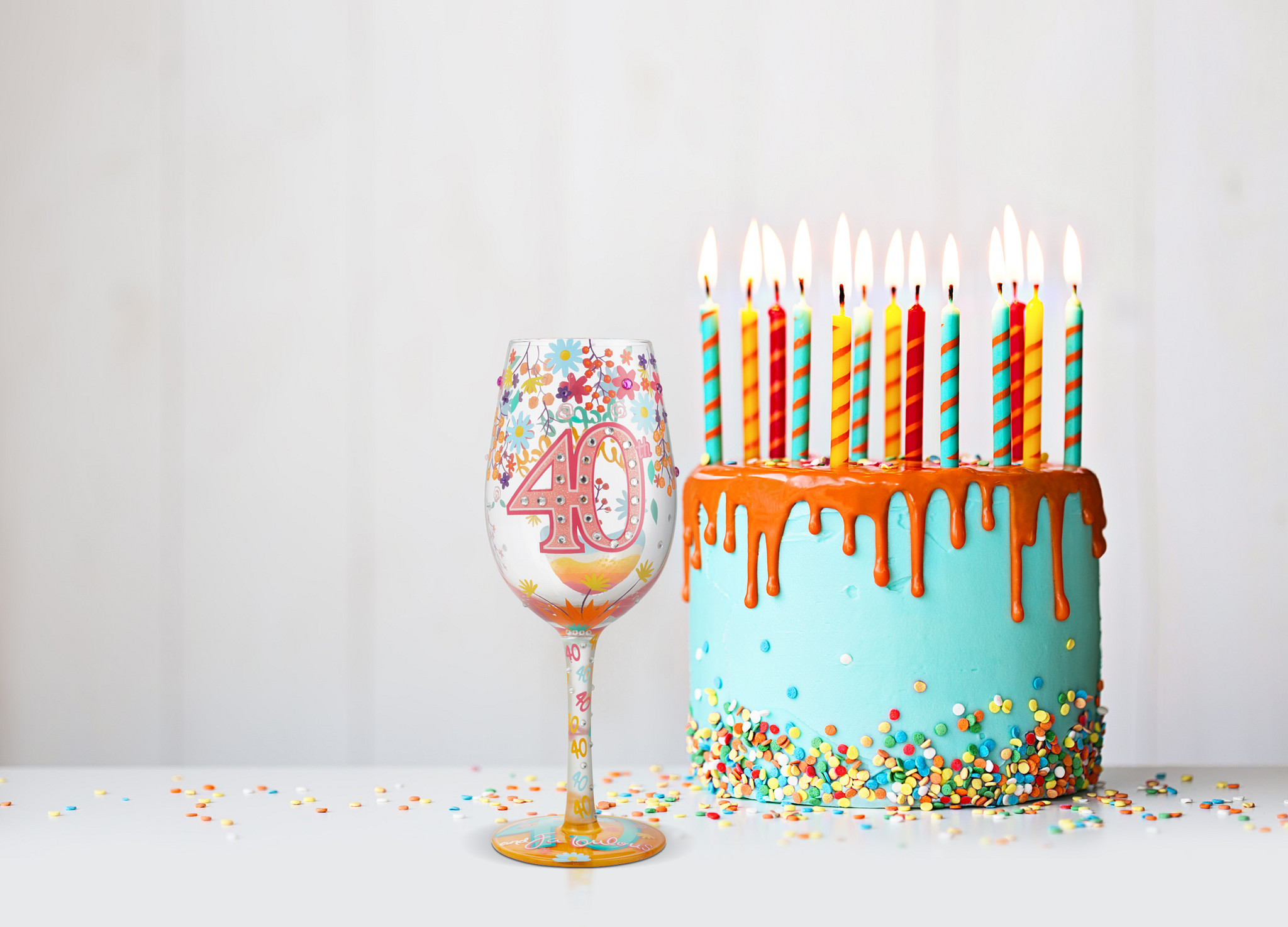 Happy 40th Birthday Wine Glass - Afbeelding 6