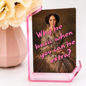 Roze fotolijst 10x15 cm met Why Be Basic quote