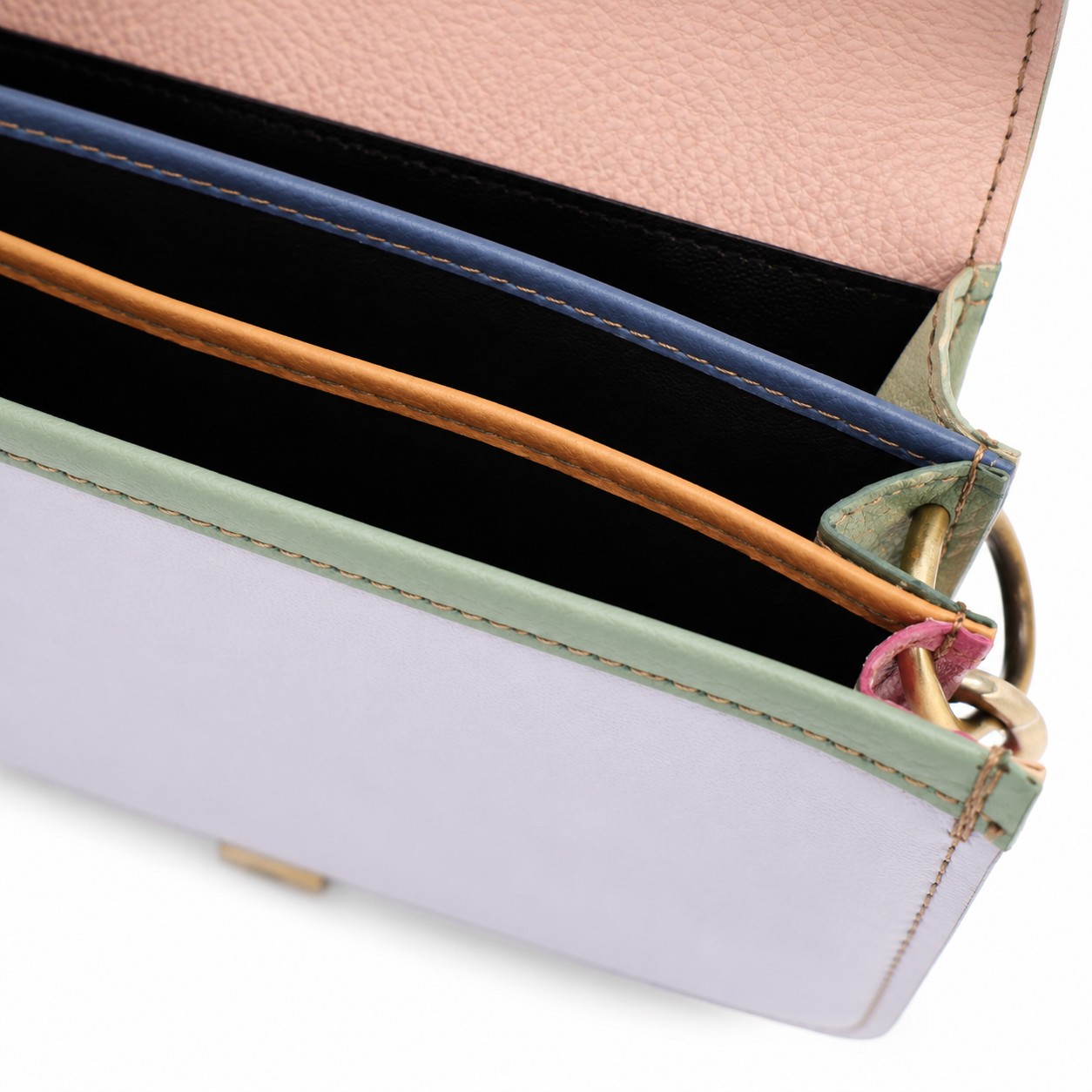 Leren Schoudertas Panter Lila Roze - Afbeelding 7