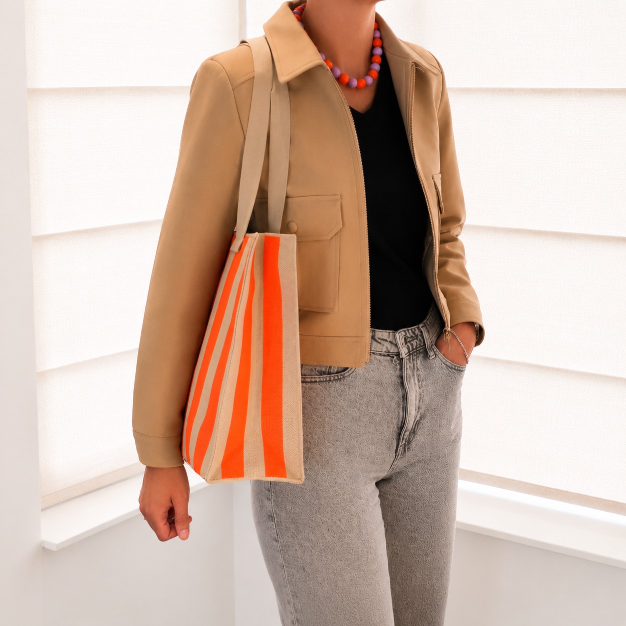 Gestreepte Shopper | Kleurencollectie - Afbeelding 9