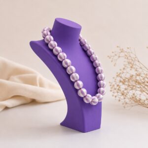 Acryl Kralenketting Lila Gestreept