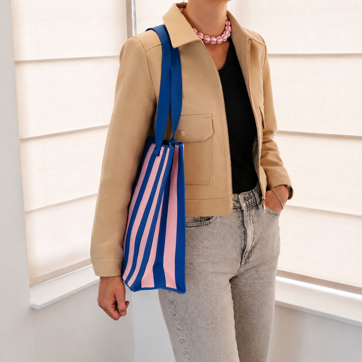 Gestreepte Shopper | Kleurencollectie - Afbeelding 2