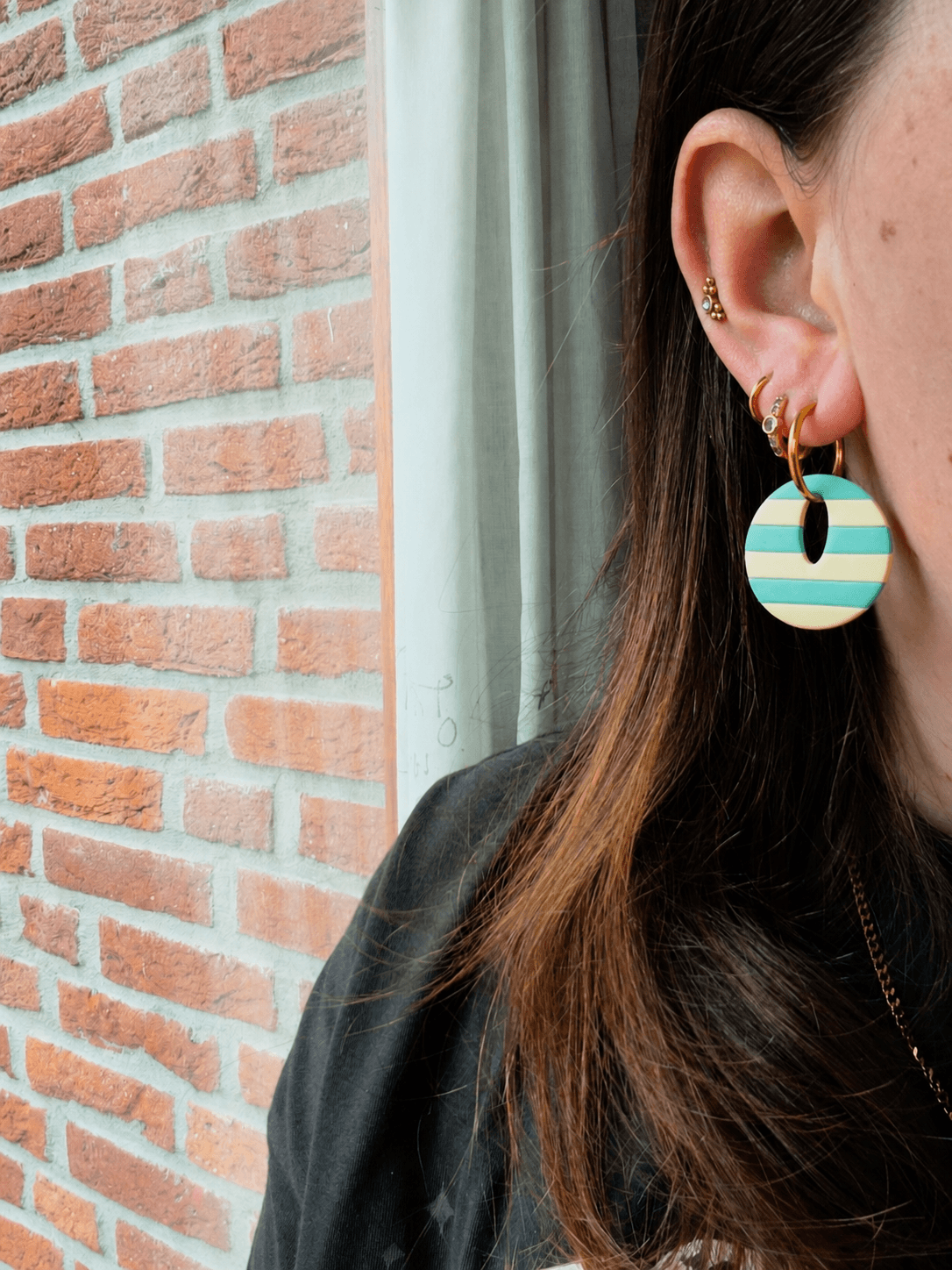 Loïs Stripe Oorbellen - Afbeelding 2