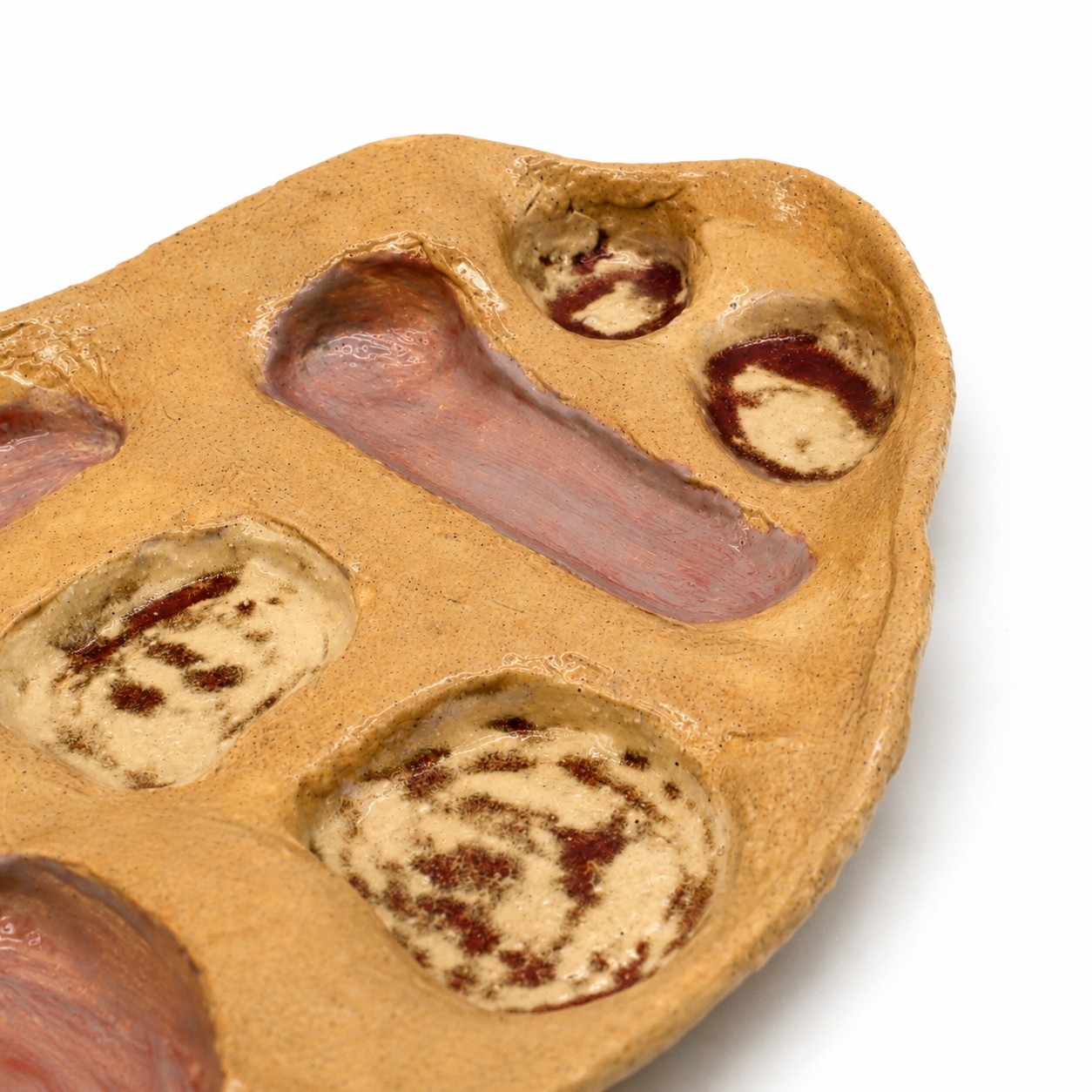 ArtORO Handgemaakte Tapasschaal | Roze en Beige - Afbeelding 3