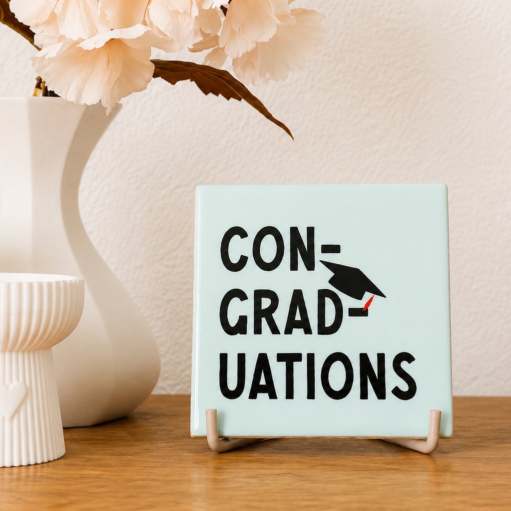 Tegeltje - "Con-grad-uations"
