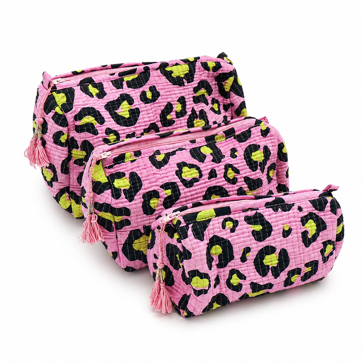 Gewatteerde Toilettasset 3-delig – Roze Panter - Afbeelding 4