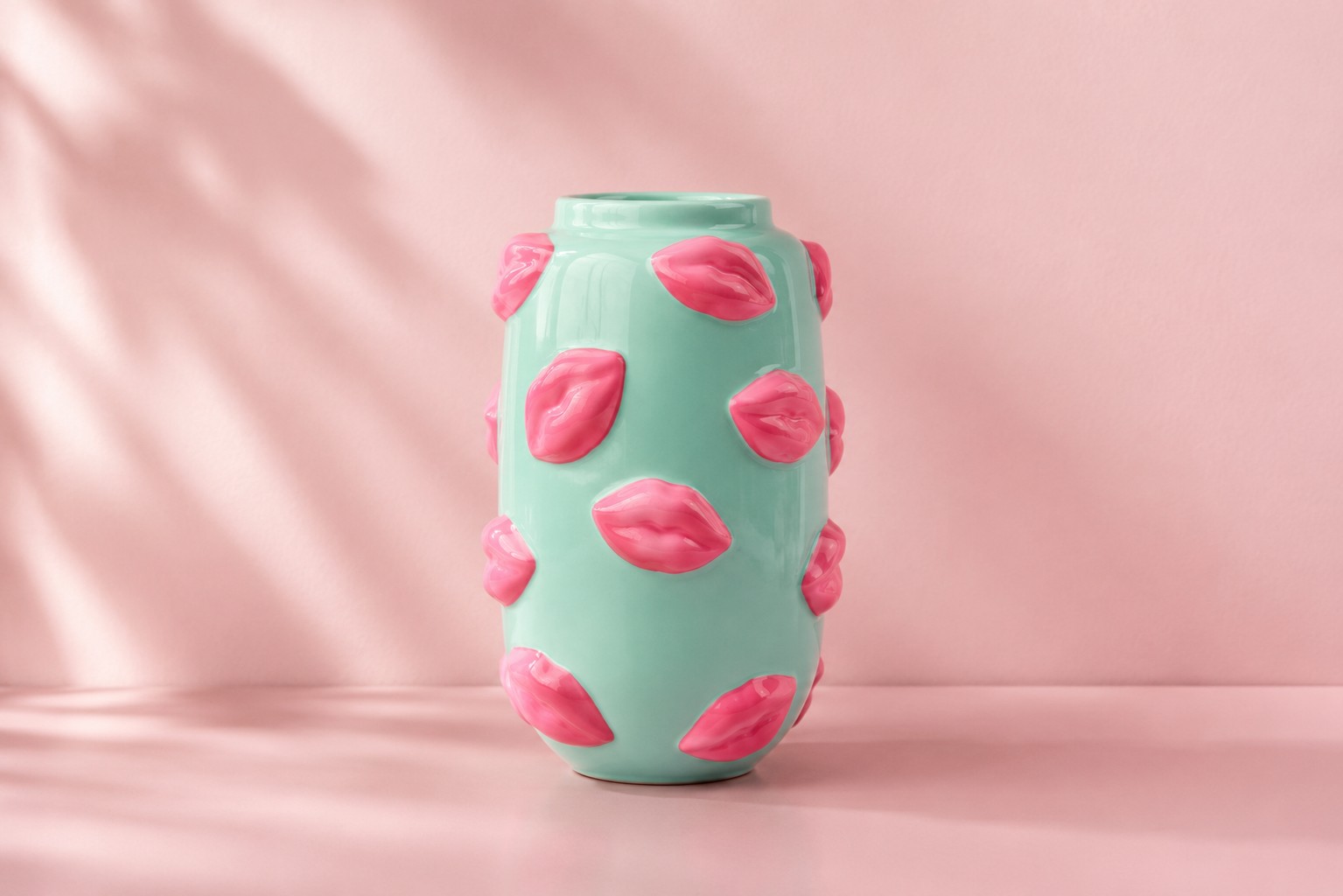 Keramieken Kusjesvaas Mint Roze