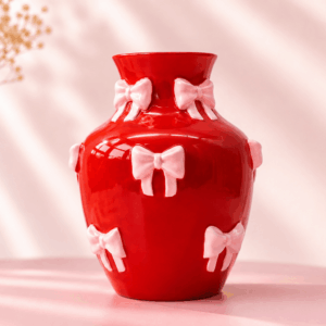 Keramieken Strikjesvaas - Rood