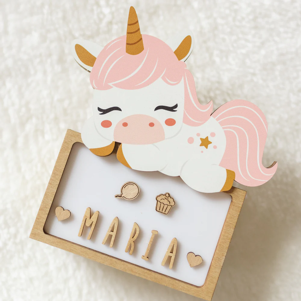 Vintiun Gepersonaliseerd LED Lampje Unicorn - Afbeelding 3