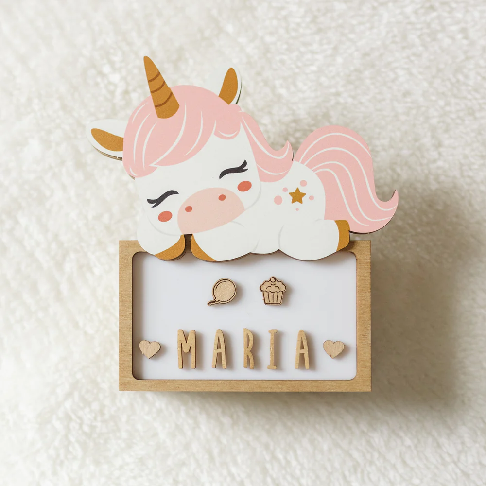 Vintiun Gepersonaliseerd LED Lampje Unicorn - Afbeelding 2