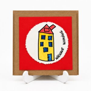 Wenskaart Nieuwe Woning Geel Huis | ArtORO