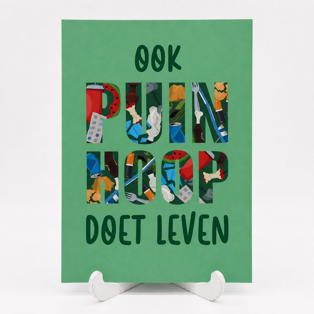 Cherries on Top wenskaart puinhoop met tekst Ook puinhoop doet leven